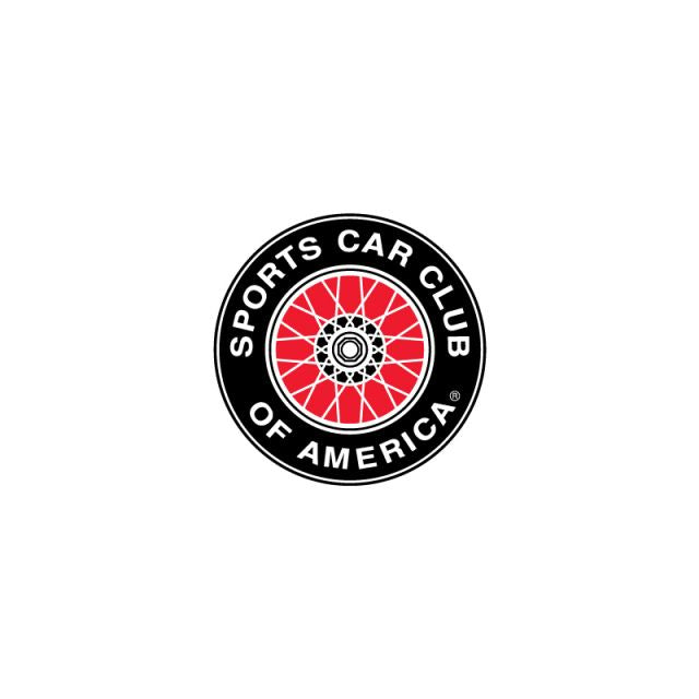 SCCA WIRE WHEEL Vinyl Decal, 2.5"