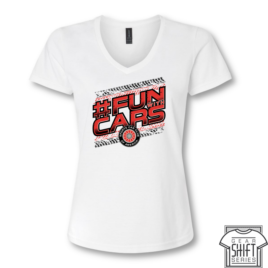 Gear Shift Series - #FunWithCars Ladies V-Neck Tee
