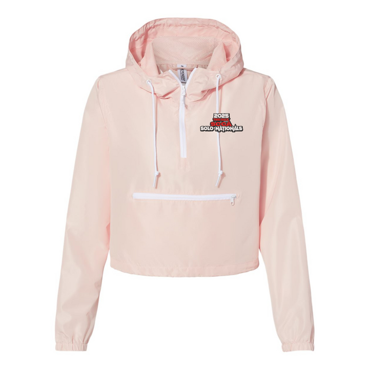 Solo Nationals 2025 LADIES 1/4 Zip Crop Windbreaker