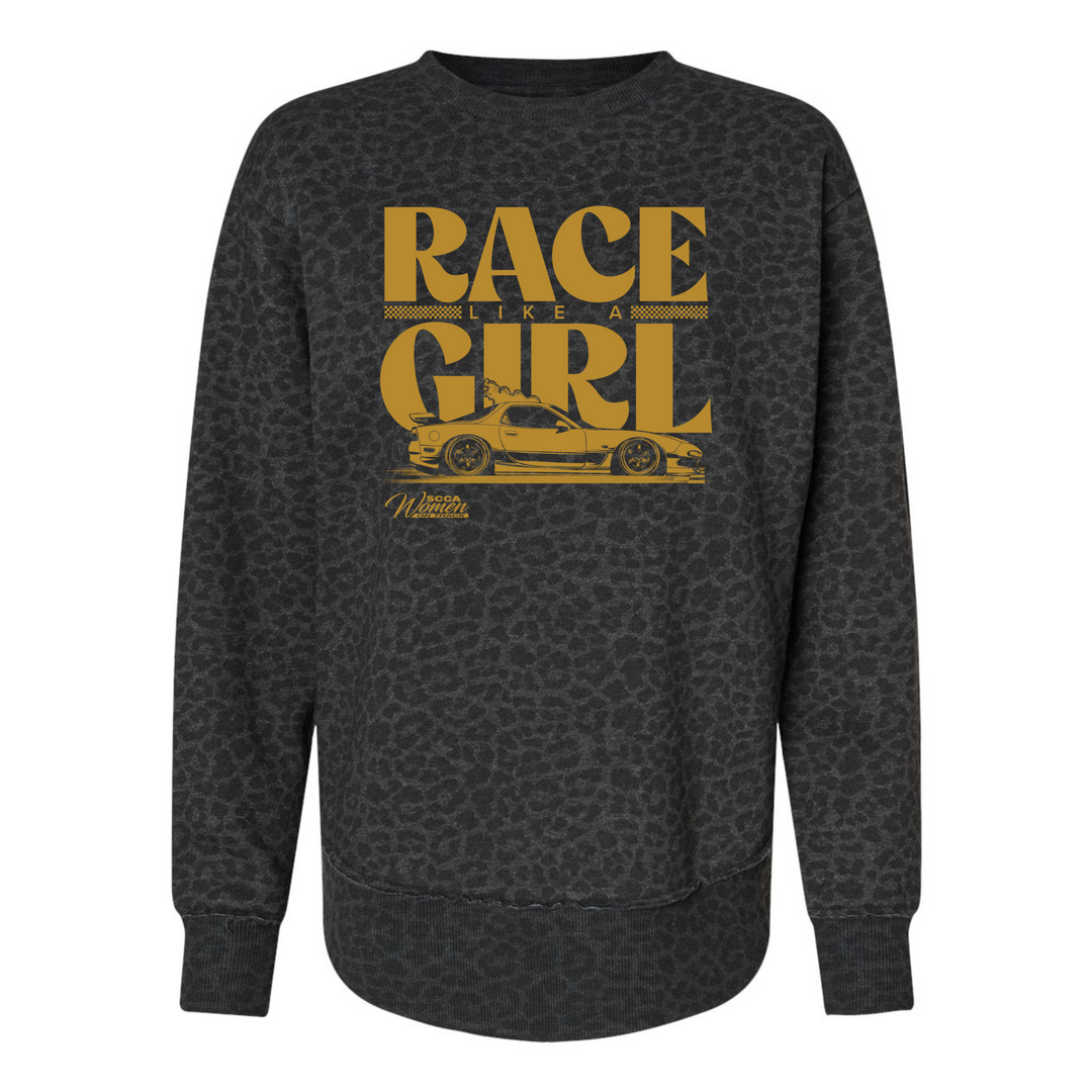 Women on Track - Race Like A Girl Crewneck