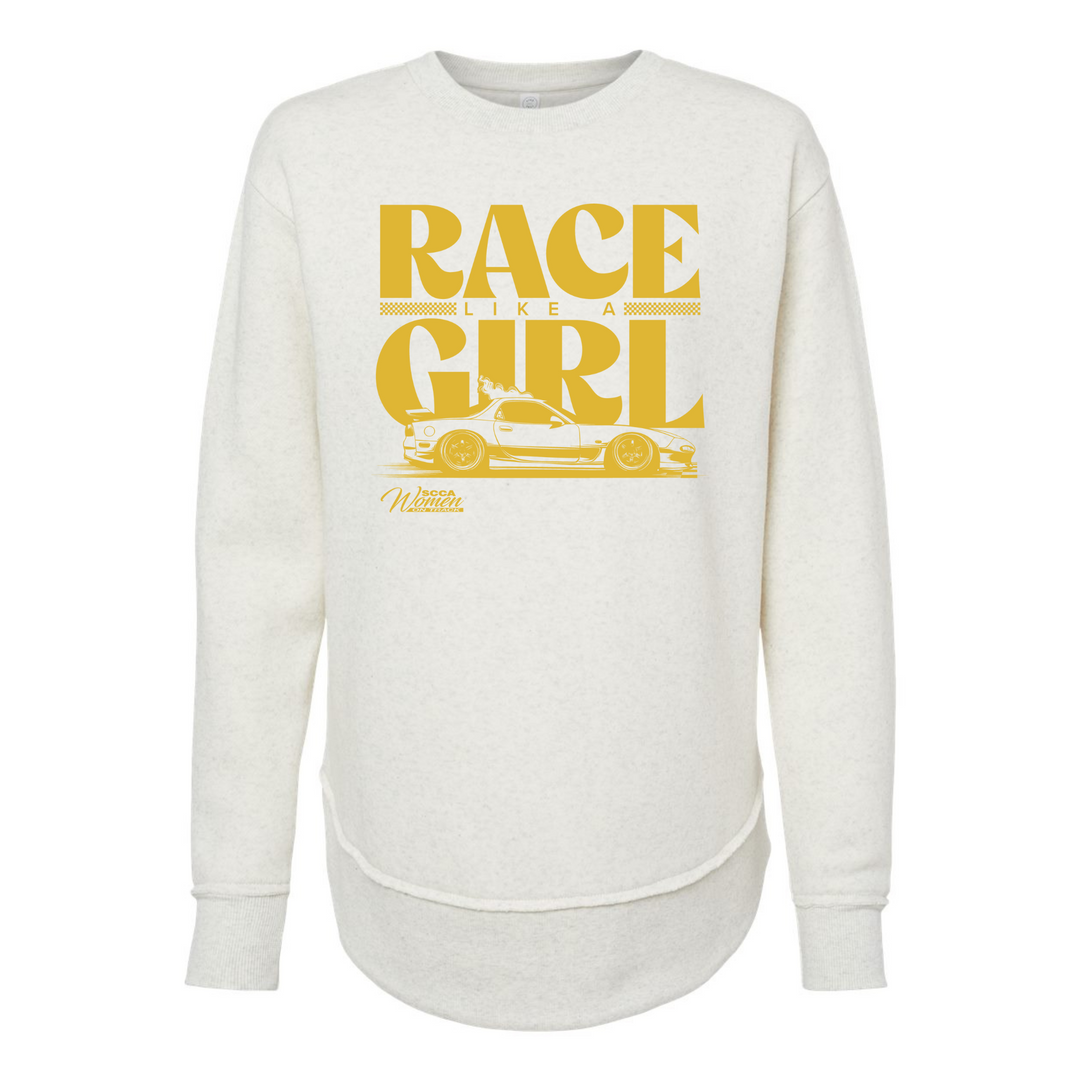 Women on Track - Race Like A Girl Crewneck