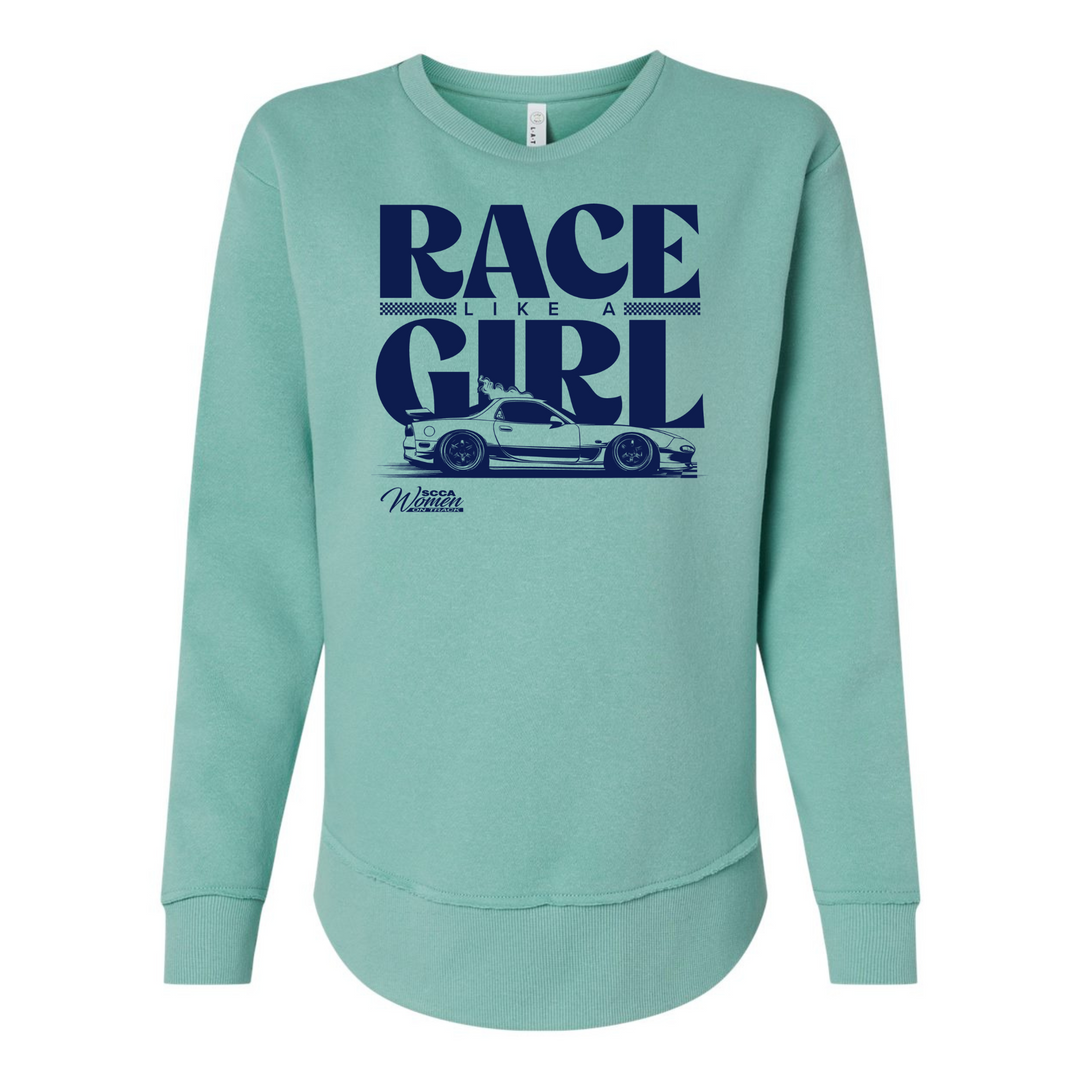 Women on Track - Race Like A Girl Crewneck