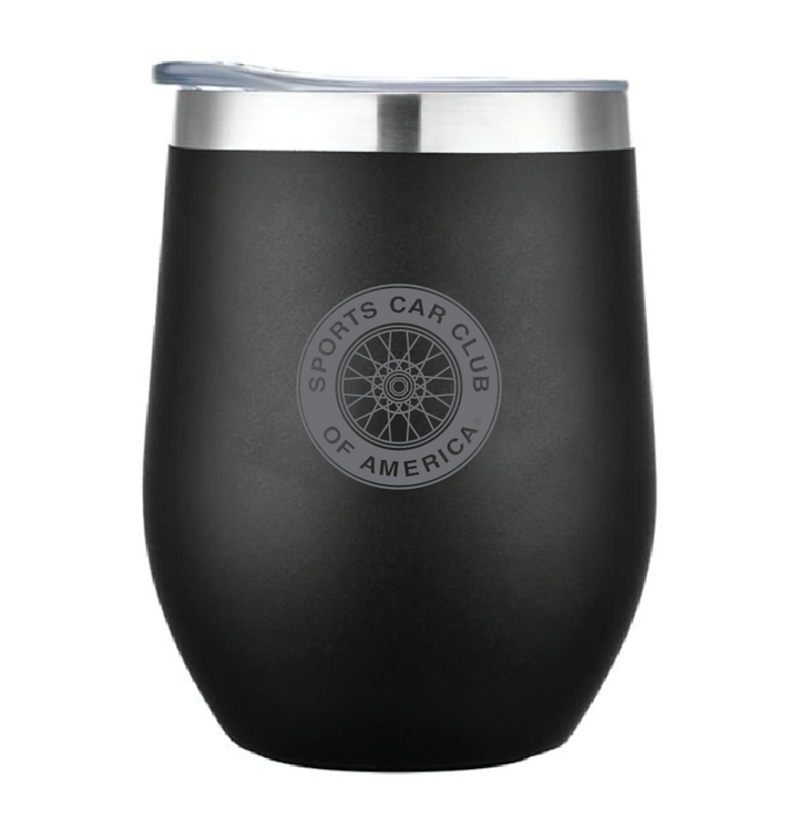 SCCA Stemless Wineglass Tumbler - Wire Wheel Edition