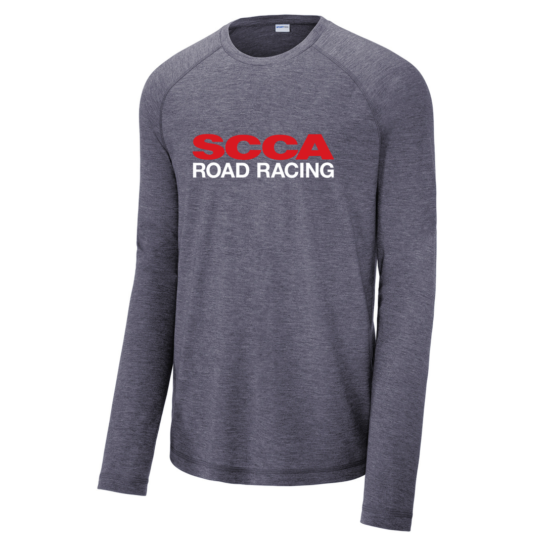 ROAD RACING Long Sleeve Wicking Tri-Blend Raglan Tee
