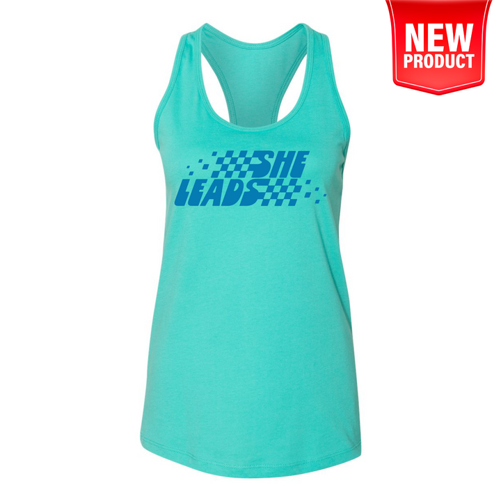 Women on Track - She Leads Racerback Tank