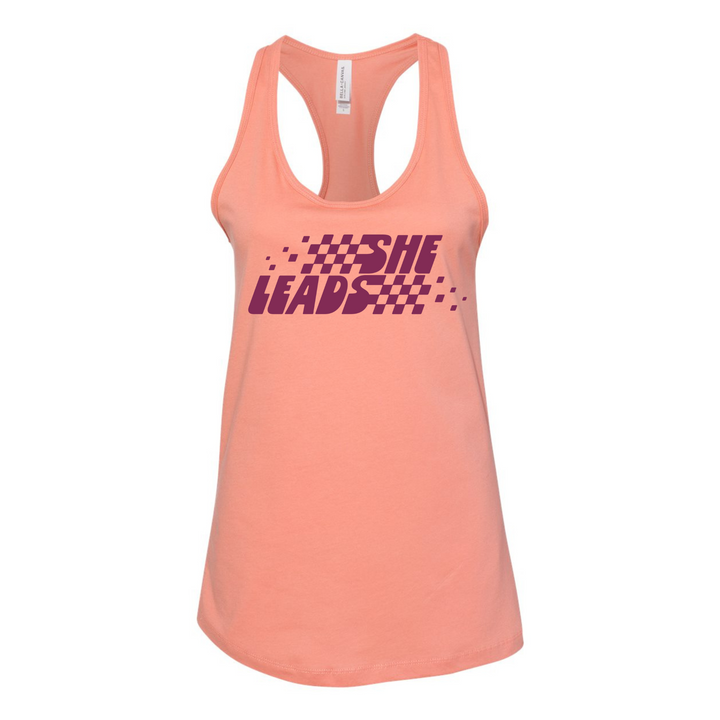 Women on Track - She Leads Racerback Tank