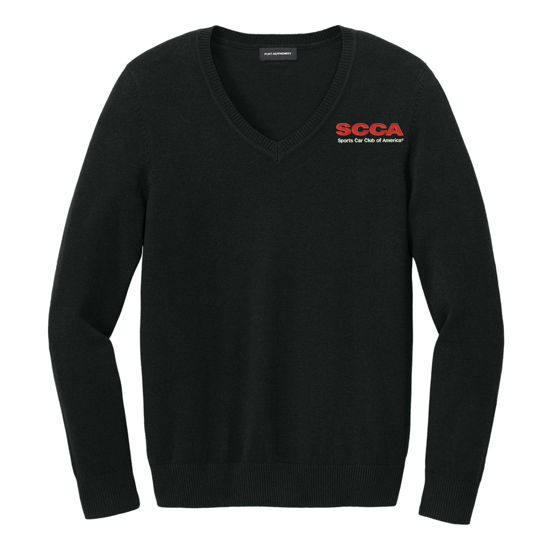 SCCA LADIES Easy Care V-Neck Sweater