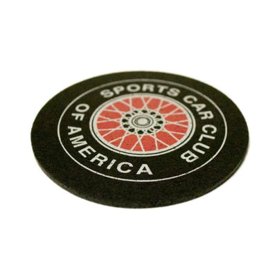 SCCA WHEEL Recycled Tire Coasters, Set of 4