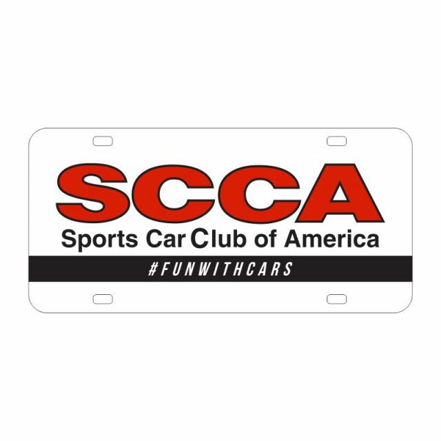 SCCA Single License Plate CLOSEOUT