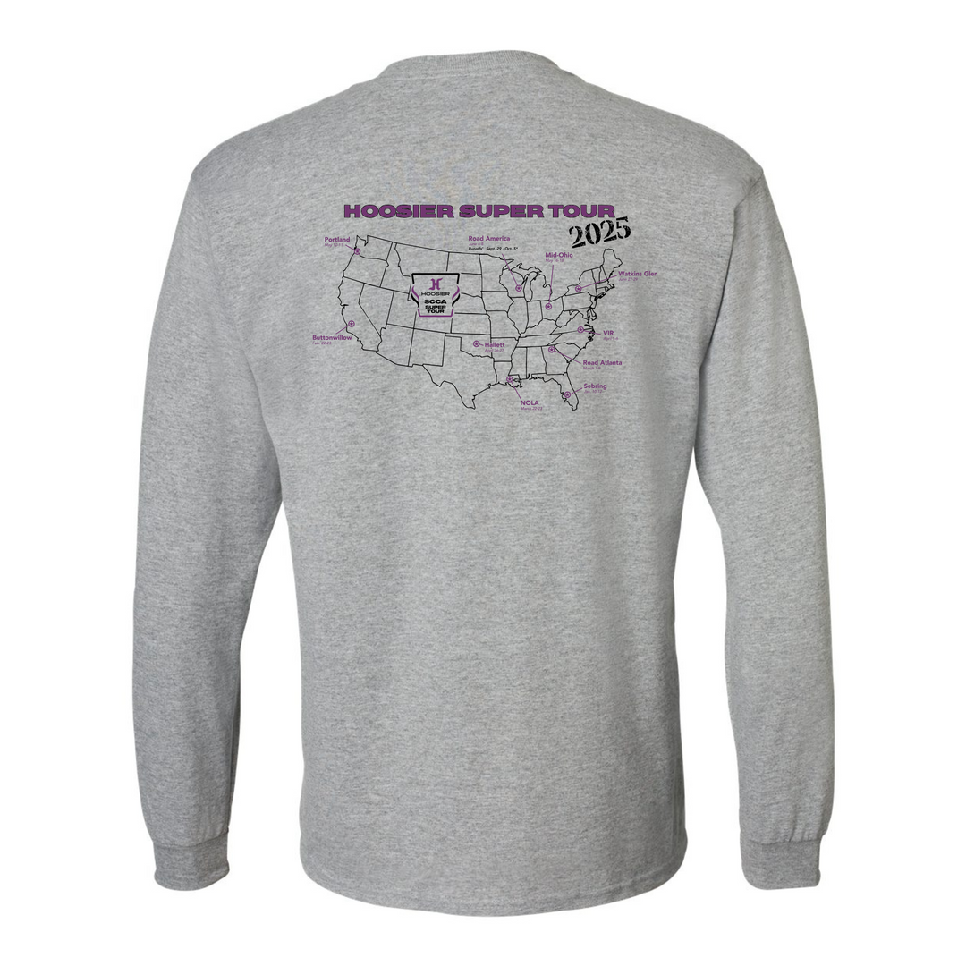 SCCA Hoosier Super Tour 2025 Long Sleeve Tee