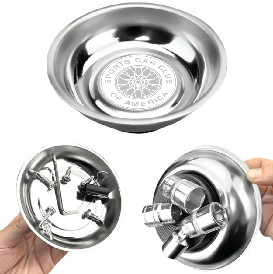 SCCA Magnetic Parts Tray - Wire Wheel Edition
