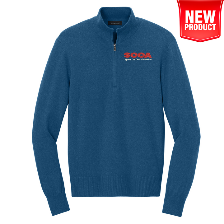 SCCA Easy Care 1/4-Zip Sweater