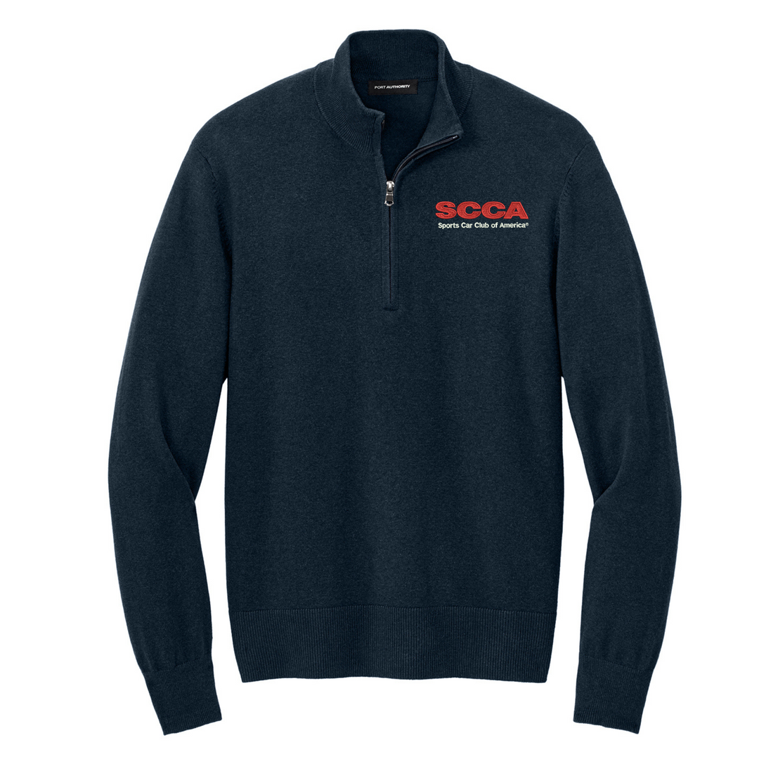 SCCA Easy Care 1/4-Zip Sweater