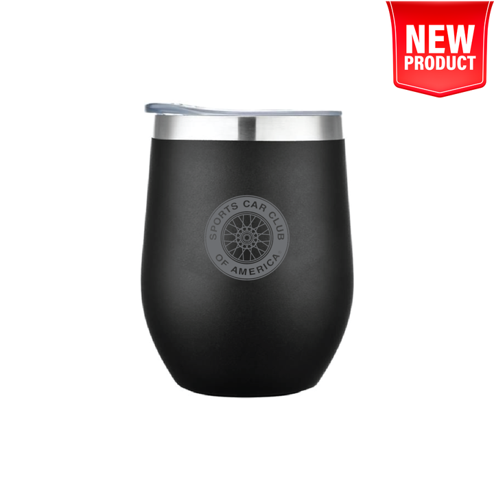 SCCA Stemless Wineglass Tumbler - Wire Wheel Edition